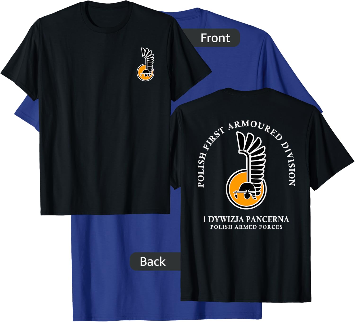 Polish 1st Armoured Division Army Hussar T-Shirt - T-Shirt | Royal