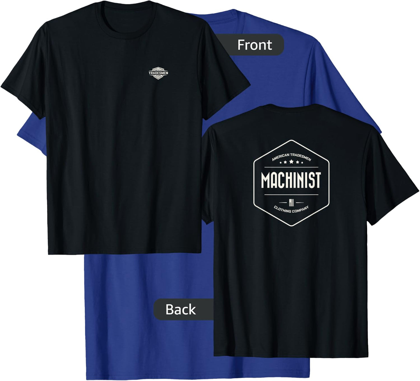 "Machinist" with vintage white back design T-Shirt - T-Shirt | Royal