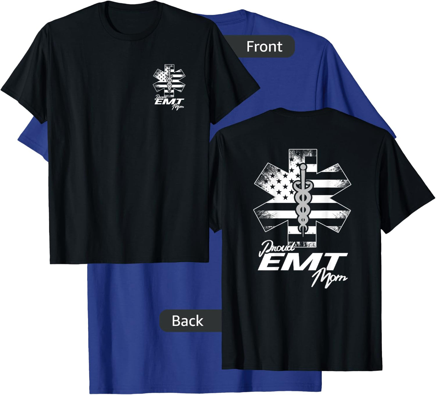 Proud EMT Mom Emergency Medical Technician T Shirt T-Shirt - T-Shirt | Royal