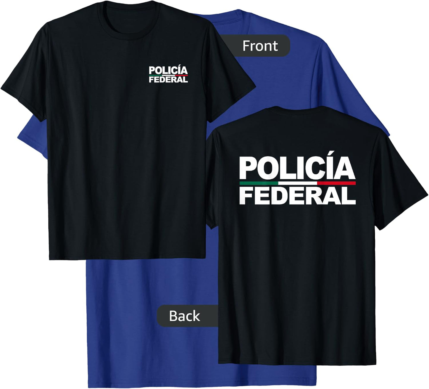Mexico Policia Federal Mexican Police Law Costume T-Shirt - T-Shirt | Royal