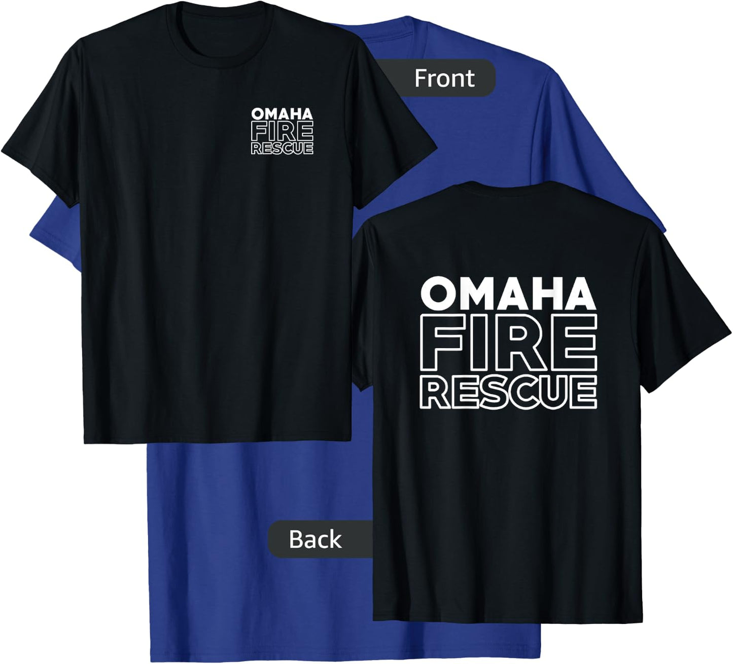 City of Omaha Fire Rescue Nebraska Firefighter T-Shirt - T-Shirt | Royal