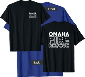 City of Omaha Fire Rescue Nebraska Firefighter T-Shirt - T-Shirt | Royal