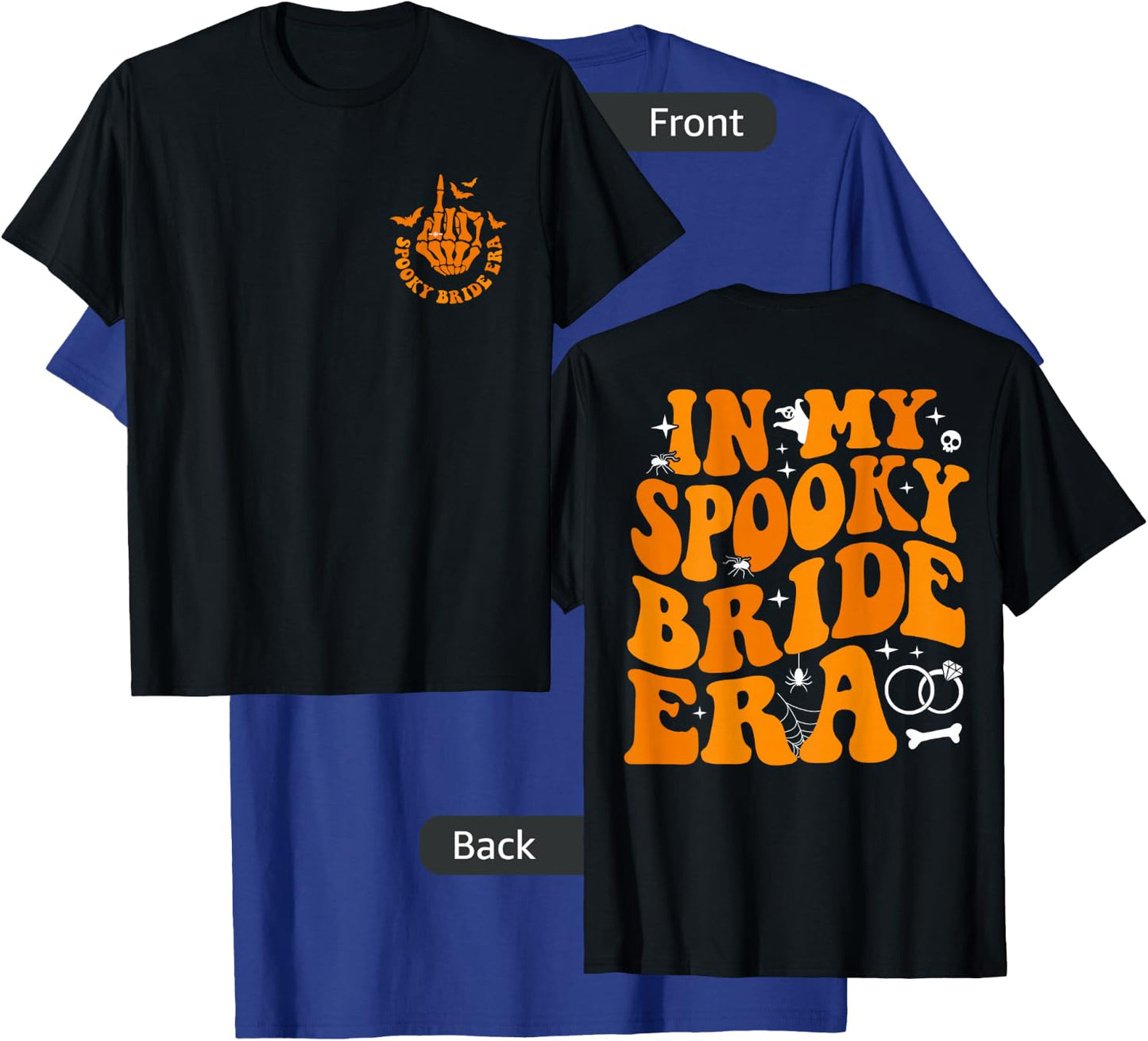 Groovy In My Spooky Bride Era Retro Halloween Bachelorette T-Shirt - T-Shirt | Royal