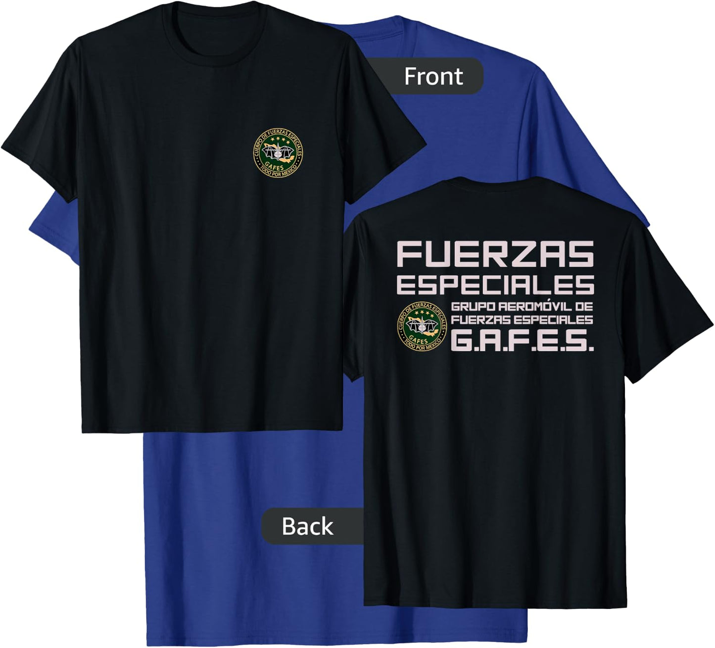 GAFE GAFES Mexico Fuerzas Especiales Mexican Special Force T-Shirt - T-Shirt | Royal