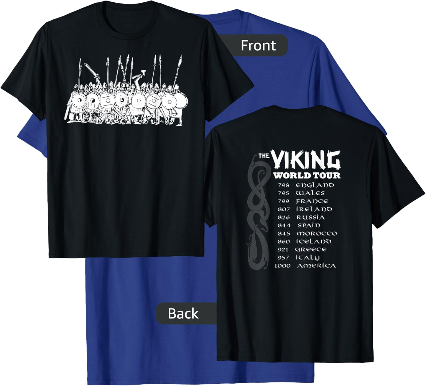 Corpsman UP Viking World Tour , Black T-Shirt - T-Shirt | Royal