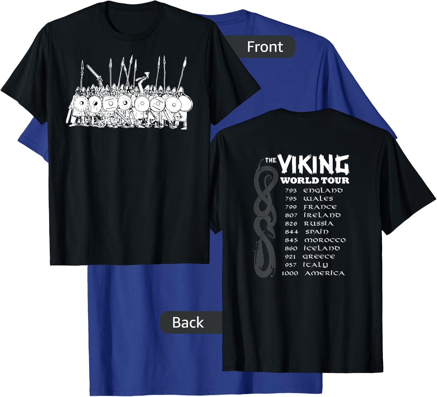 Corpsman UP Viking World Tour , Black T-Shirt - T-Shirt | Royal