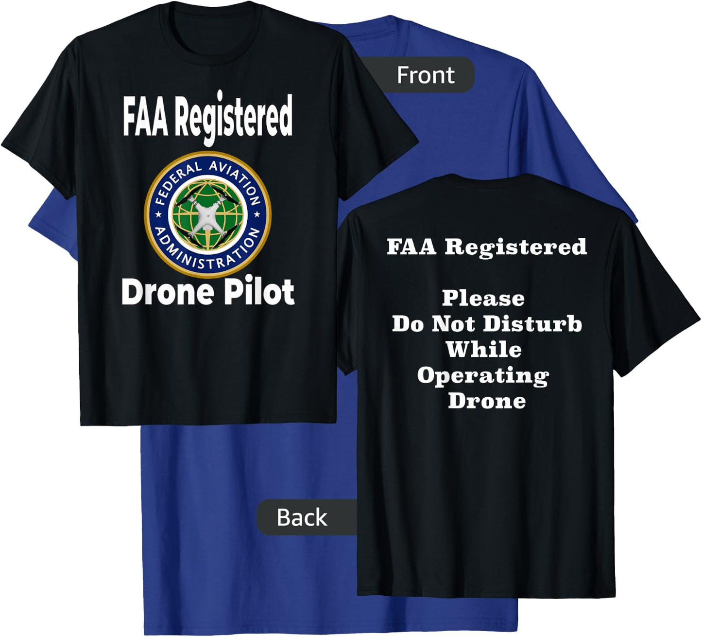 Drone UAV UAS FAA Quadcopter Pilot Part 107 T-Shirt - T-Shirt | Royal