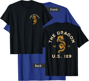 Biker Designs for the Motorcycle Rider Enthusiast -Adults Black Distressed Dragon Design Small T-Shirt - T-Shirt | Royal