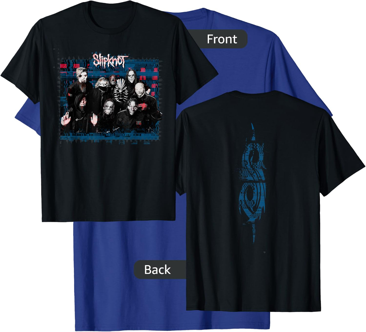Slipknot Official We Are Not Your Kind Blue Glitch T-Shirt - T-Shirt | Royal