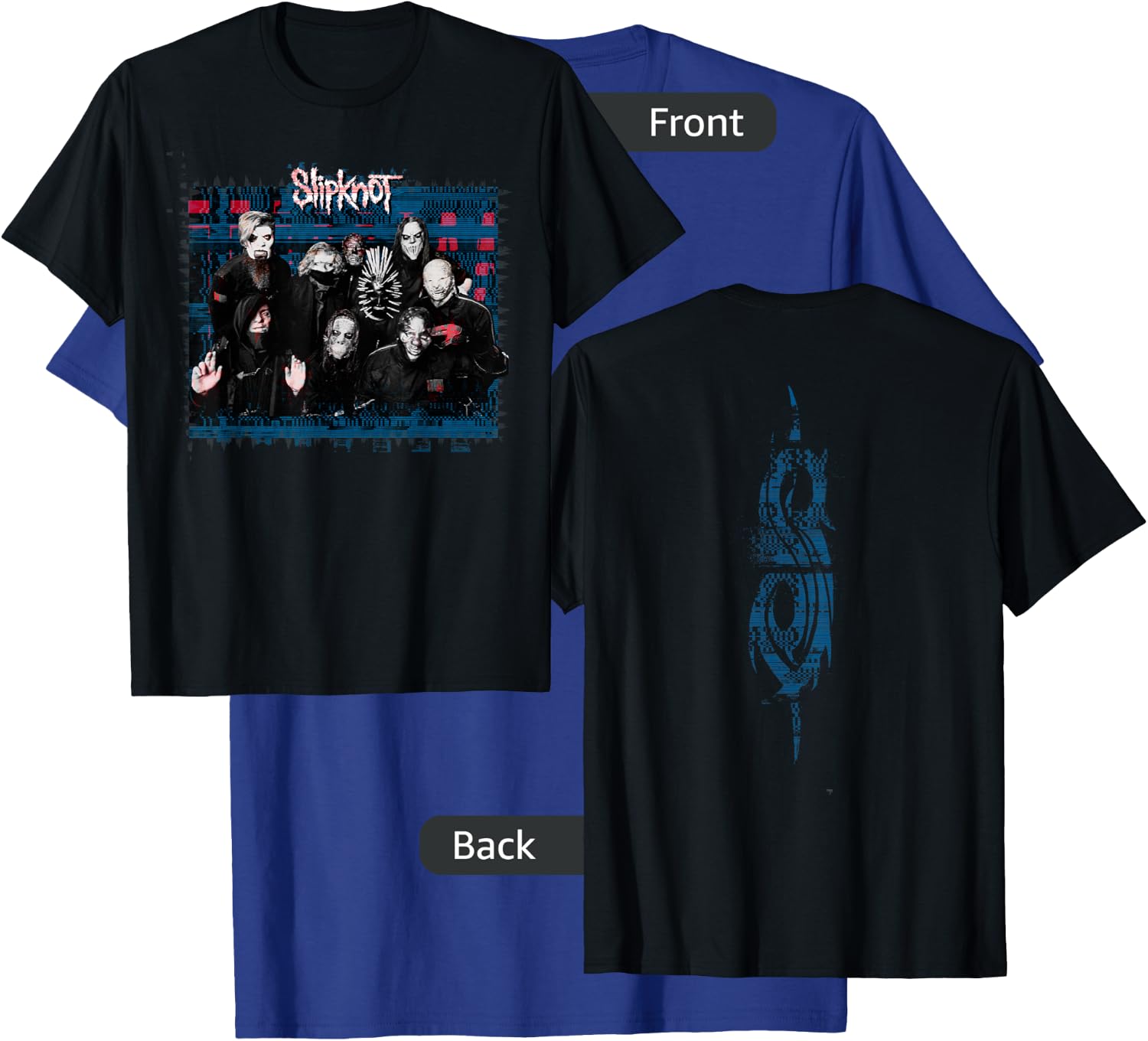 Slipknot Official We Are Not Your Kind Blue Glitch T-Shirt - T-Shirt | Royal