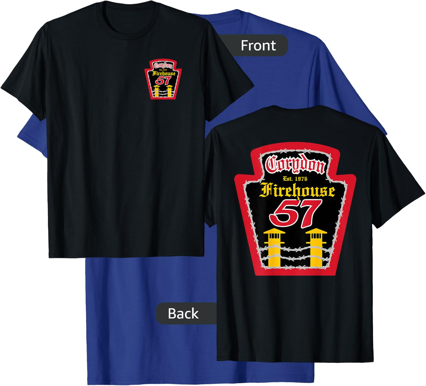 Norco Firefighters Corydon Fire Station 57 fire T-Shirt - T-Shirt | Royal