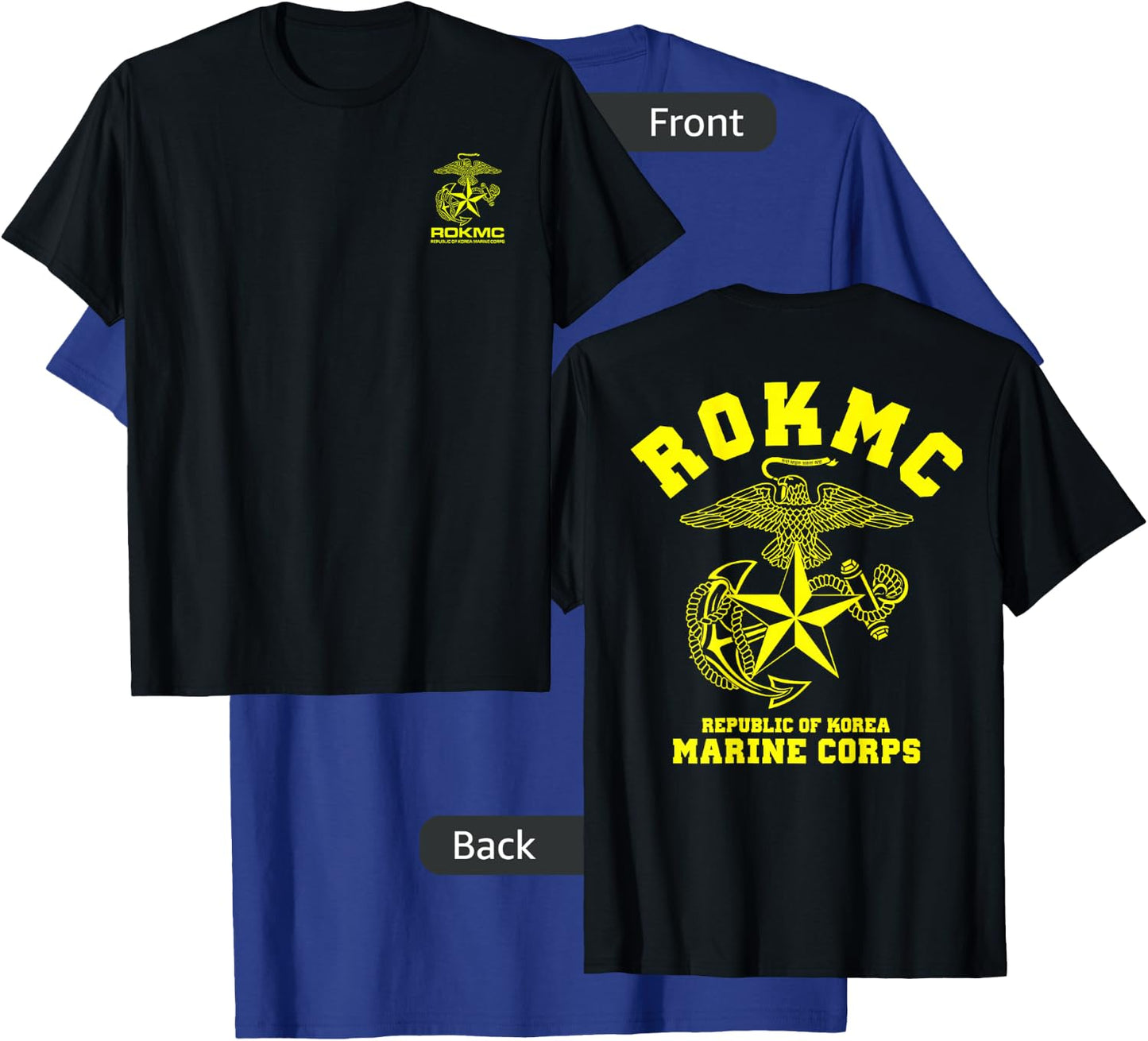 MechaProject ROKMC Korean Navy Diver Military - Men's Adults Classic Fit Black Short Sleeve - Small T-Shirt - T-Shirt | Royal