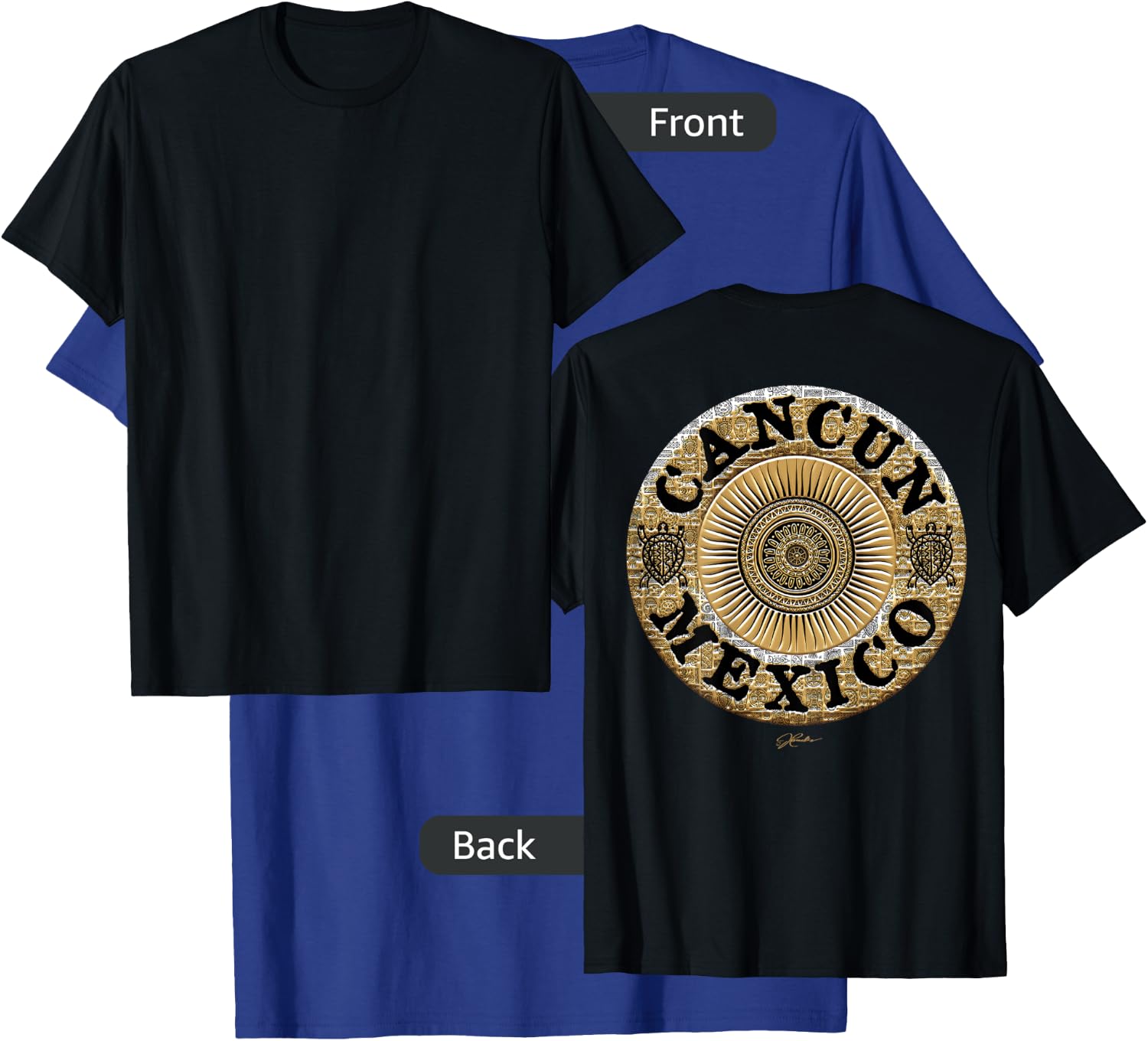 JCombs: Cancun, Mexico, Mayan Sun T-Shirt - T-Shirt | Royal