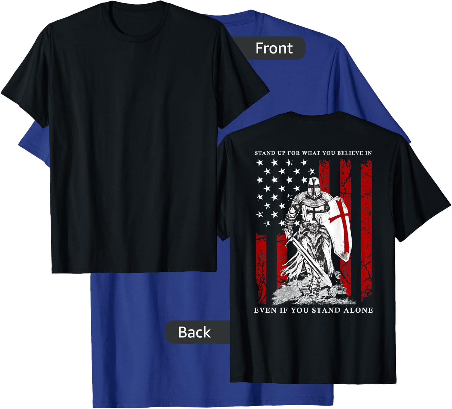 Knight Templar American Flag T-Shirt - T-Shirt | Royal