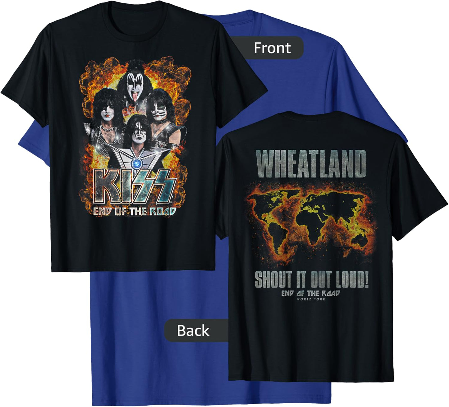 KISS - Exclusive Official End of The Road Tour, Wheatland T-Shirt - T-Shirt | Royal