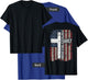 Faith Family Freedom - Christian Vintage USA Flag - ON Back T-Shirt - T-Shirt | Royal
