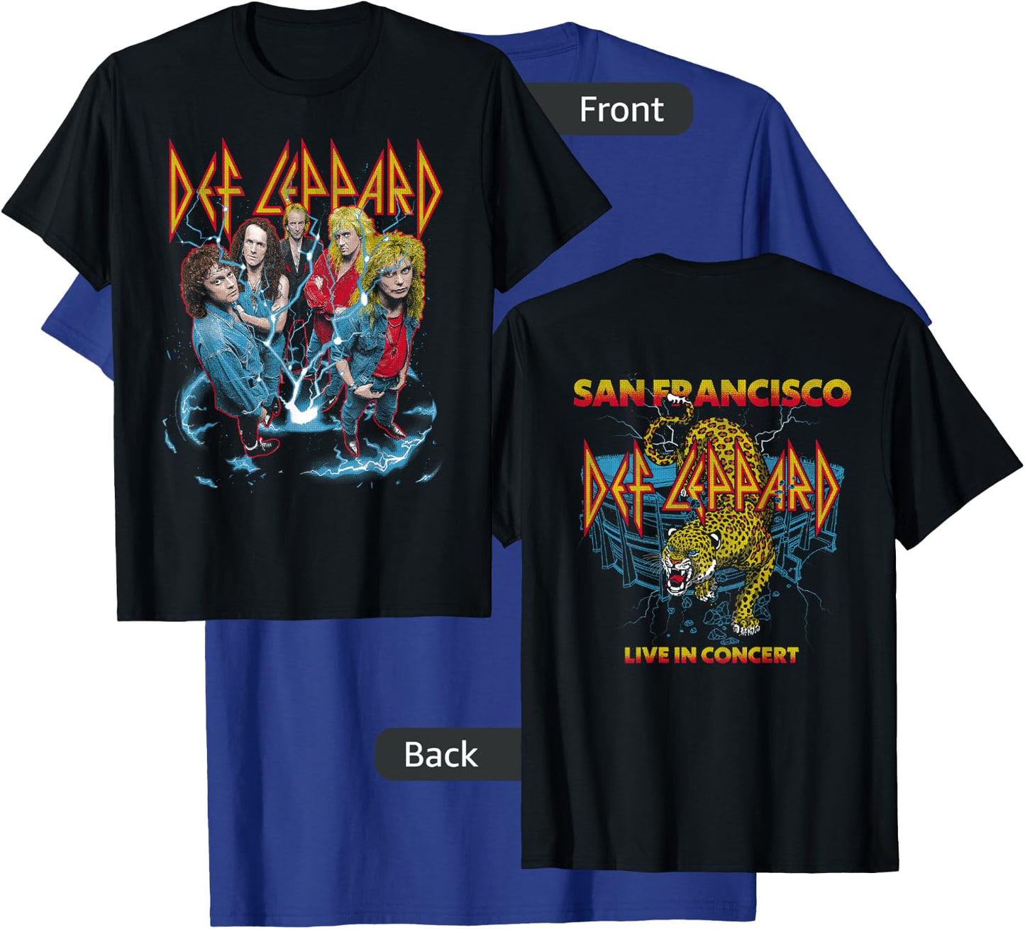 Def Leppard - Band Photo City San Francisco T-Shirt - T-Shirt | Royal
