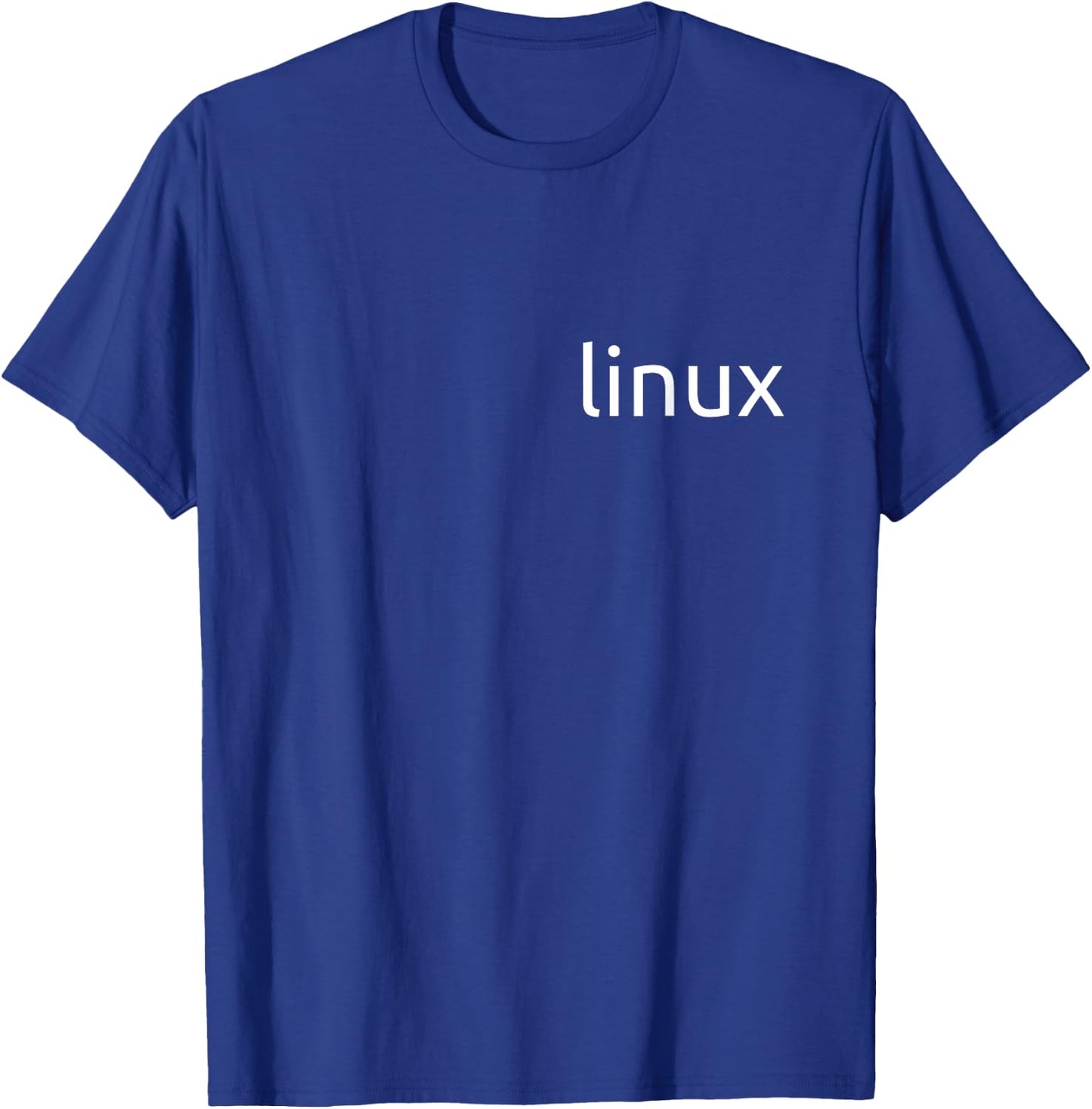 Just Linux with simple tagline Logo Open Source Os T-Shirt - T-Shirt | Royal