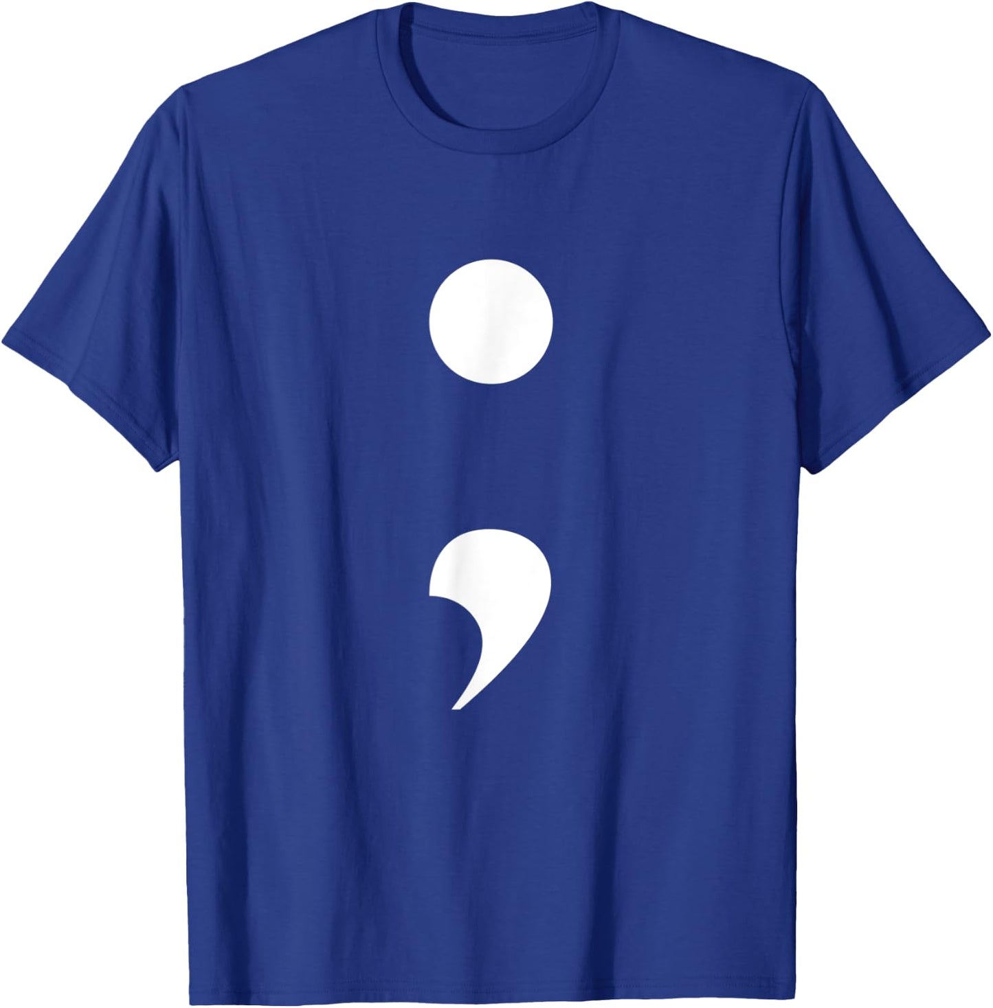 Funny Punctuation Semicolon Group Halloween Costume T-Shirt - T-Shirt | Royal