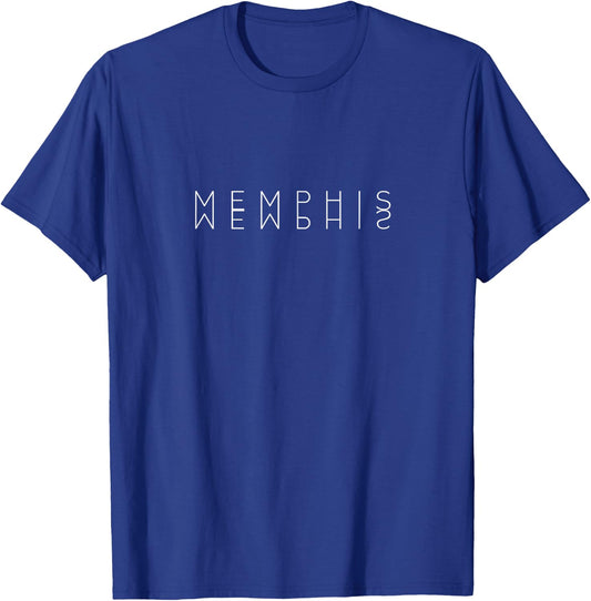 Memphis Reflections - Tennessee Word Art Souvenir T-Shirt - T-Shirt | Royal