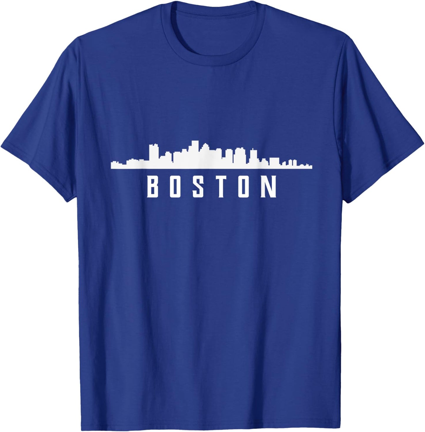 Boston Massachusetts Skyline T-Shirt - T-Shirt | Royal