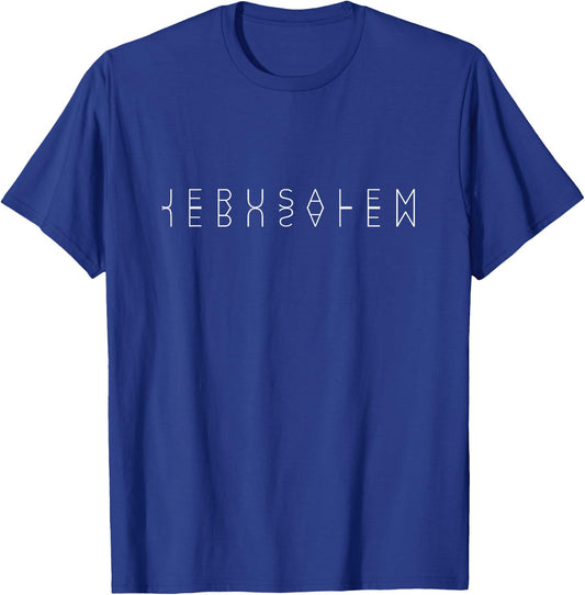 Jerusalem Reflections - Israel Word Art Souvenir T-Shirt - T-Shirt | Royal