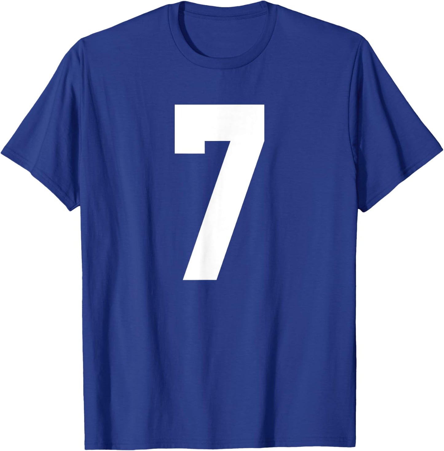 # 7 Team Sports Jersey Front & Back Number Player Fan T-Shirt - T-Shirt | Royal