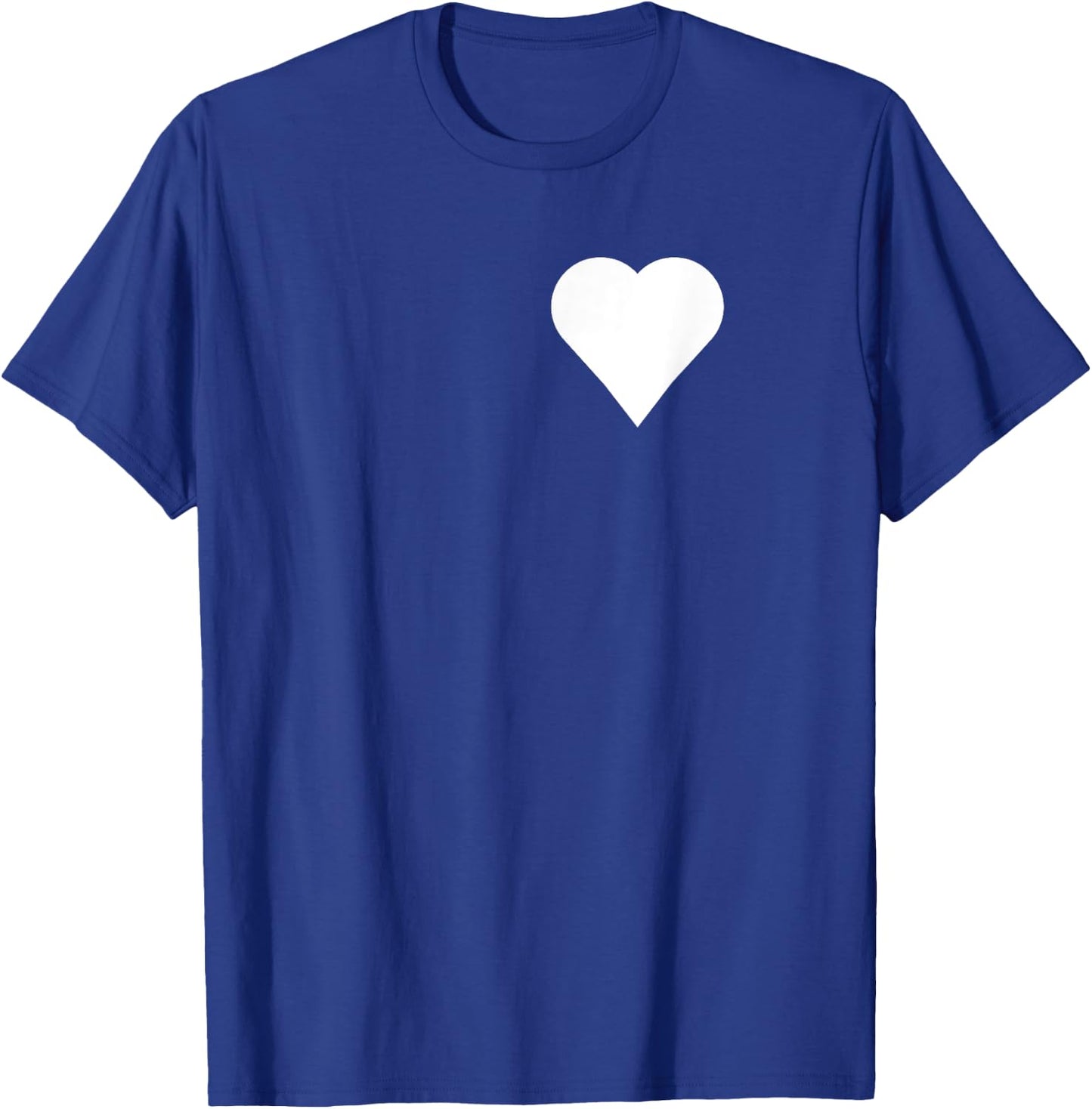 White heart on black T-Shirt - T-Shirt | Royal