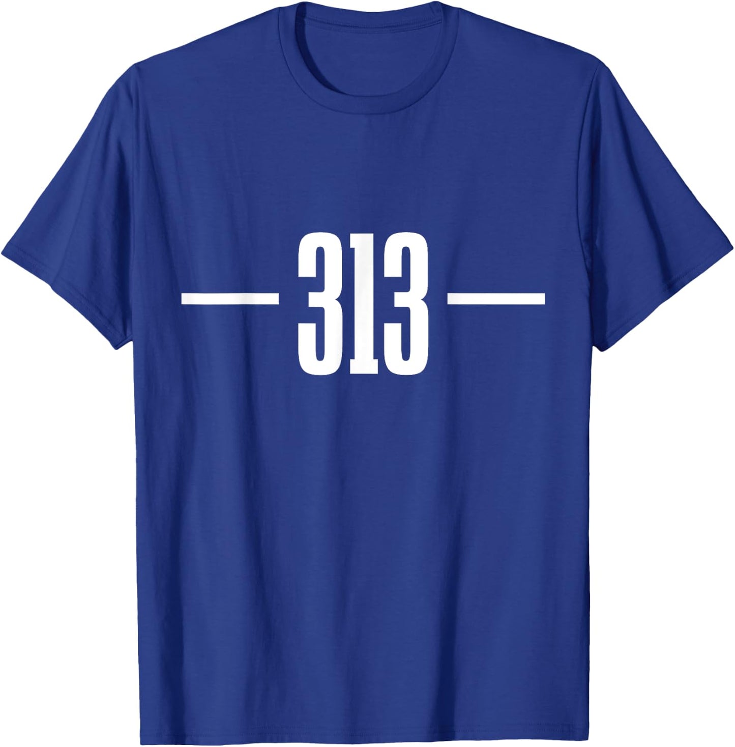 Detroit Michigan 313 Area Code Pride Retro T-Shirt - T-Shirt | Royal