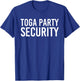 Toga Party Security Guard Costume Funny College Frat Theme T-Shirt - T-Shirt | Royal