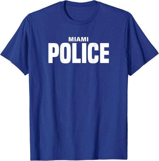 City of Miami Police Officer Florida Policeman Uniform Duty T-Shirt - T-Shirt | Royal