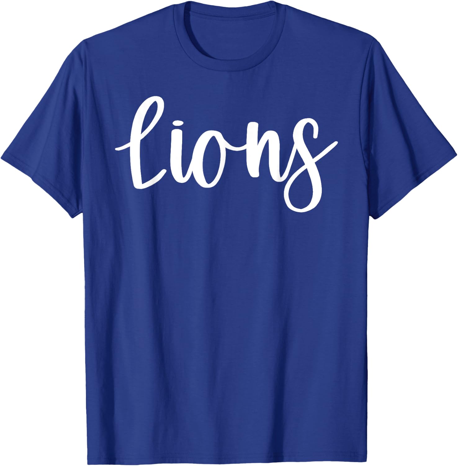 Lions School Spirit Team Mascot Game Night T-Shirt - T-Shirt | Royal