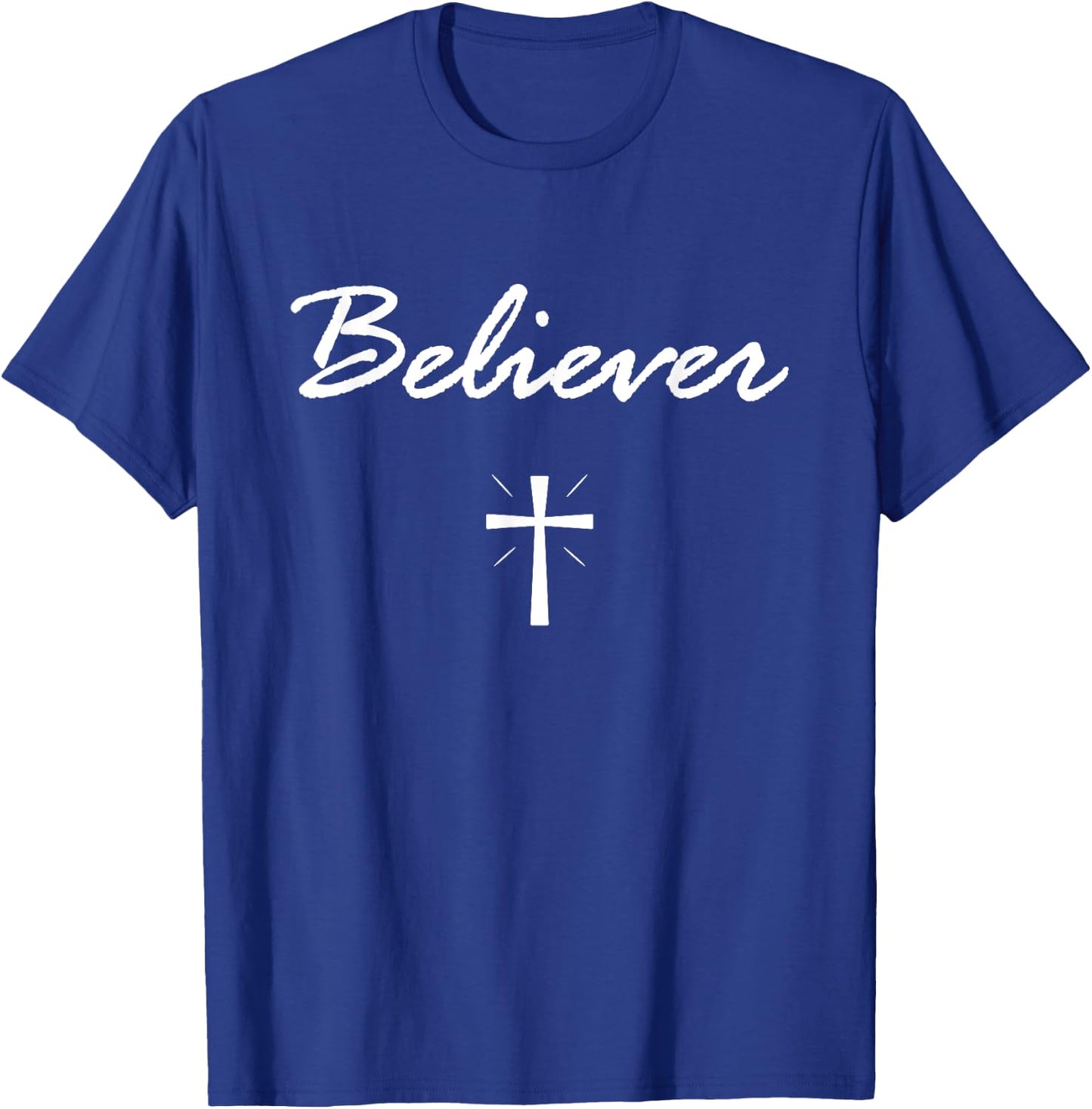 Believer Cross Bible Verse Christian Christ Lover Gift T-Shirt - T-Shirt | Royal