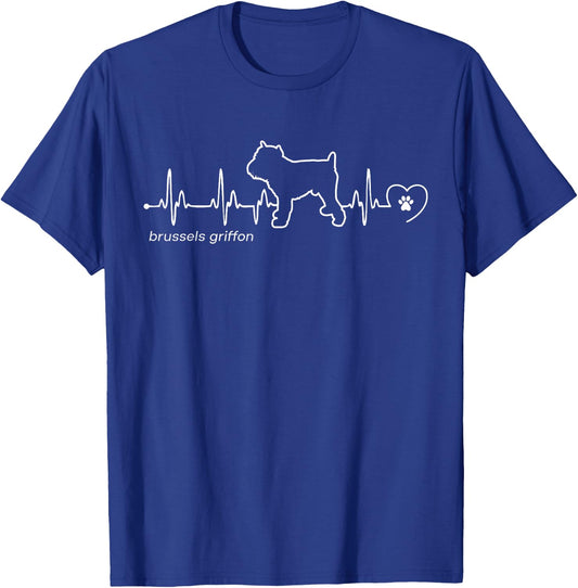 Brussels Griffon Heartbeat - Brussels Griffon T-Shirt - T-Shirt | Royal