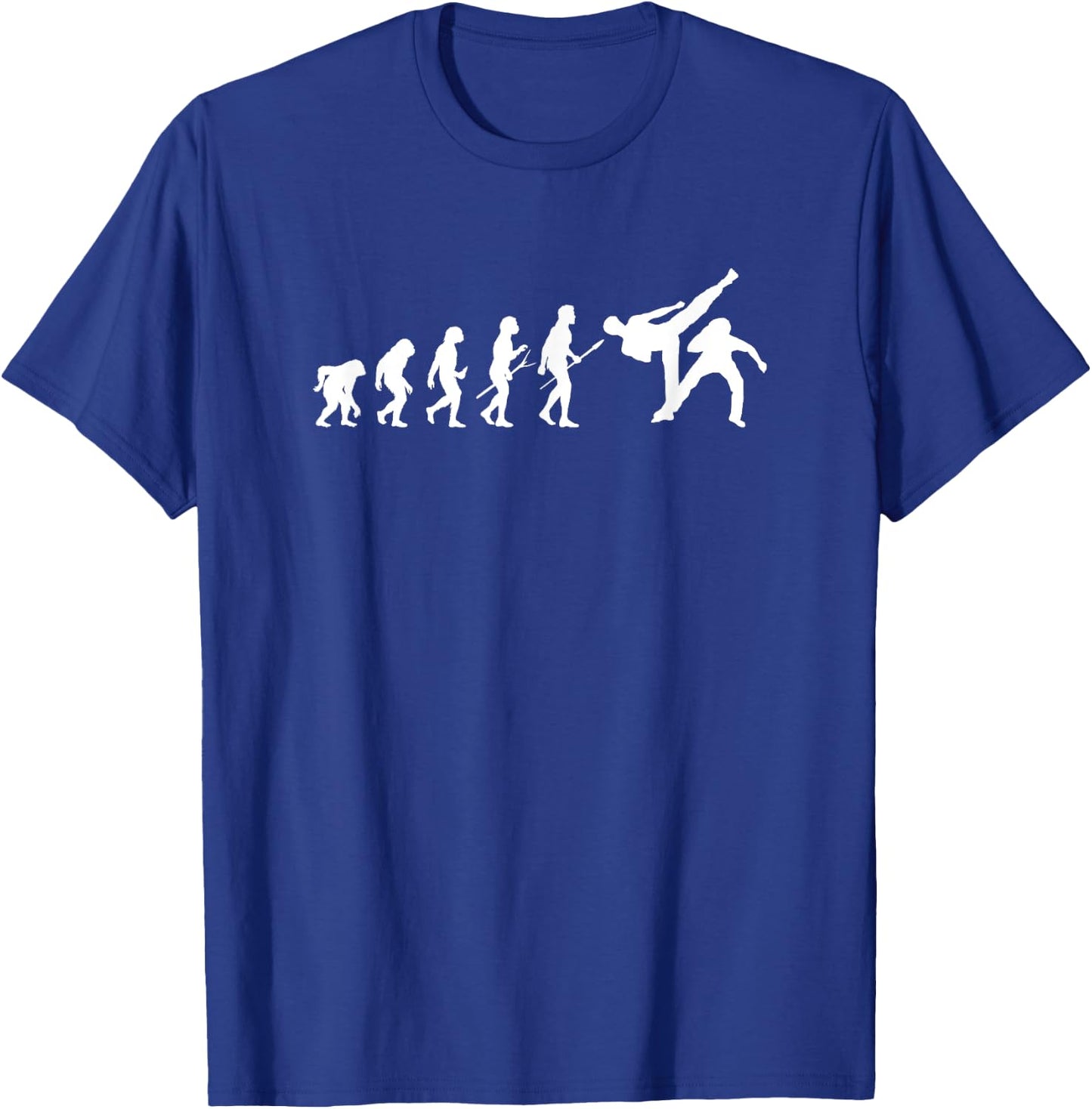 Human Evolution Capoeira Dance Fight Capoeira T-Shirt - T-Shirt | Royal