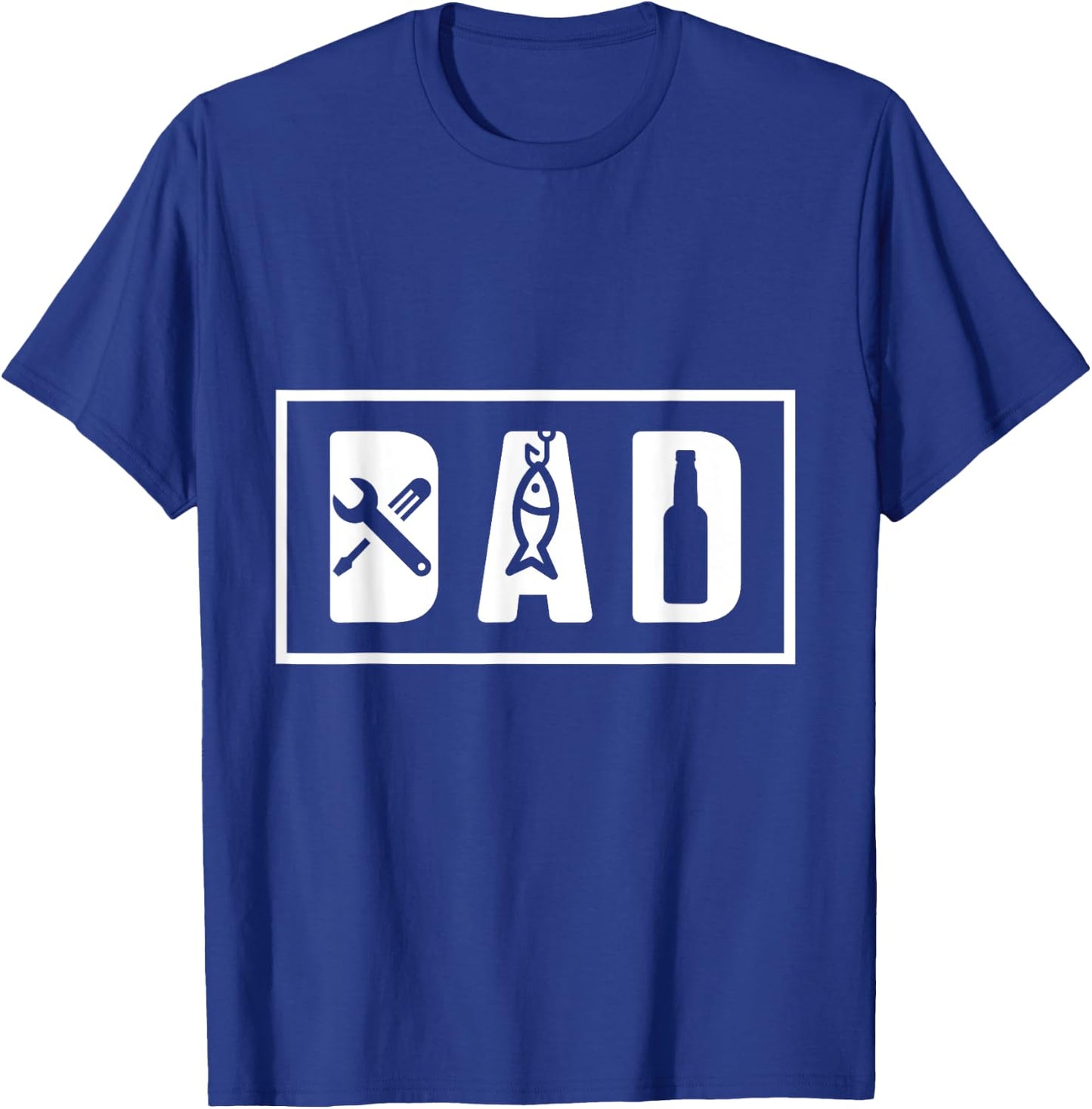 Dad Mechanic Fisher Fishing Beer Daddy Husband Father´s Day T-Shirt - T-Shirt | Royal