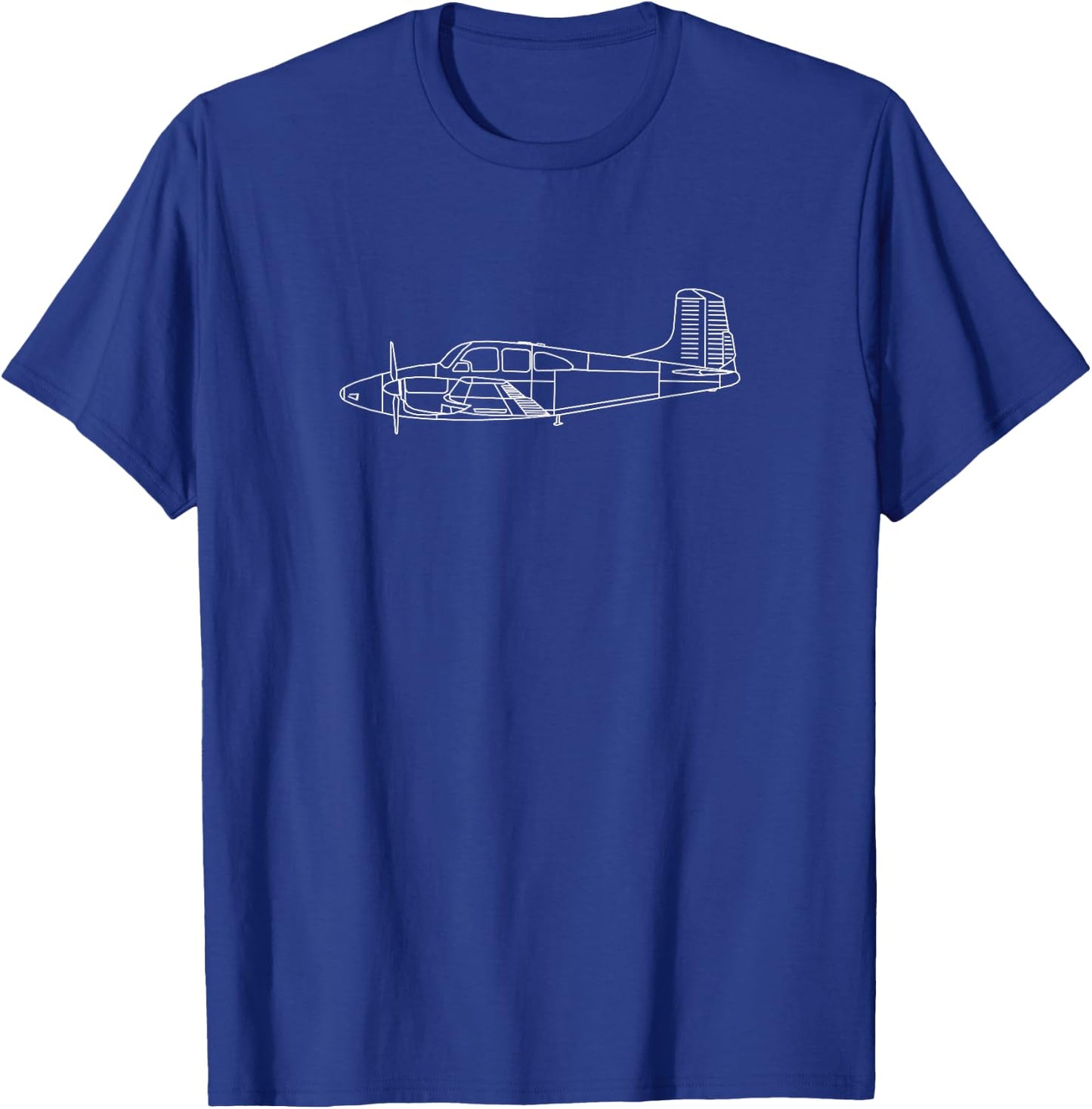 The Model 95: Classic Twin Airplane Pilot Shirt Front & Back T-Shirt - T-Shirt | Royal