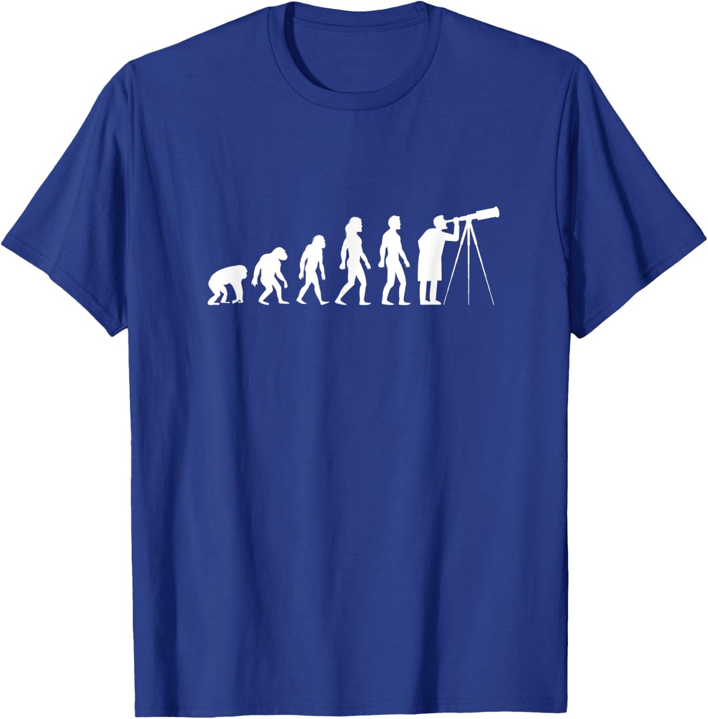 Astronomy Astronomer Evolution Telescope T-Shirt - T-Shirt | Royal