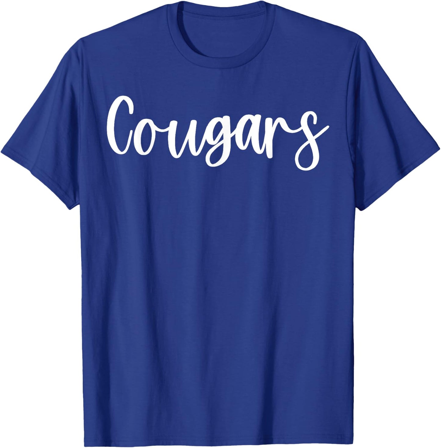 Cougars School Spirit Team Mascot Game Night T-Shirt - T-Shirt | Royal