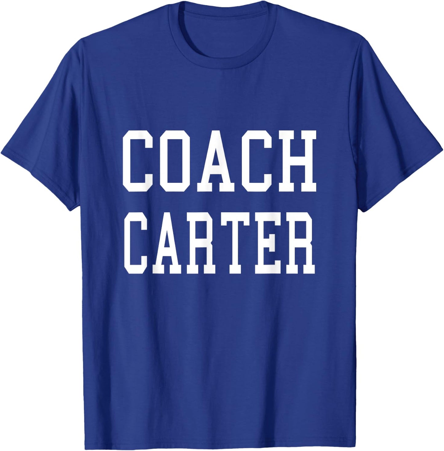 Coach CARTER Custom Football Soccer Baseball Team T-Shirt - T-Shirt | Royal