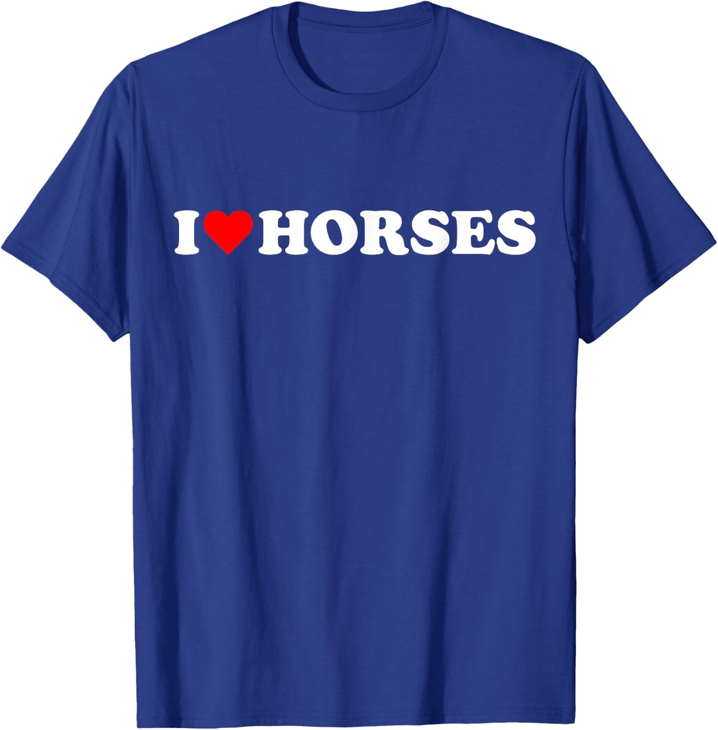 I heart Horses I love Horses cute red heart Horse lover cute T-Shirt - T-Shirt | Royal