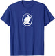 White silhouette of a bunny, stylized for rabbit lovers T-Shirt - T-Shirt | Royal