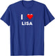 I Love LISA Name T-Shirt - T-Shirt | Royal