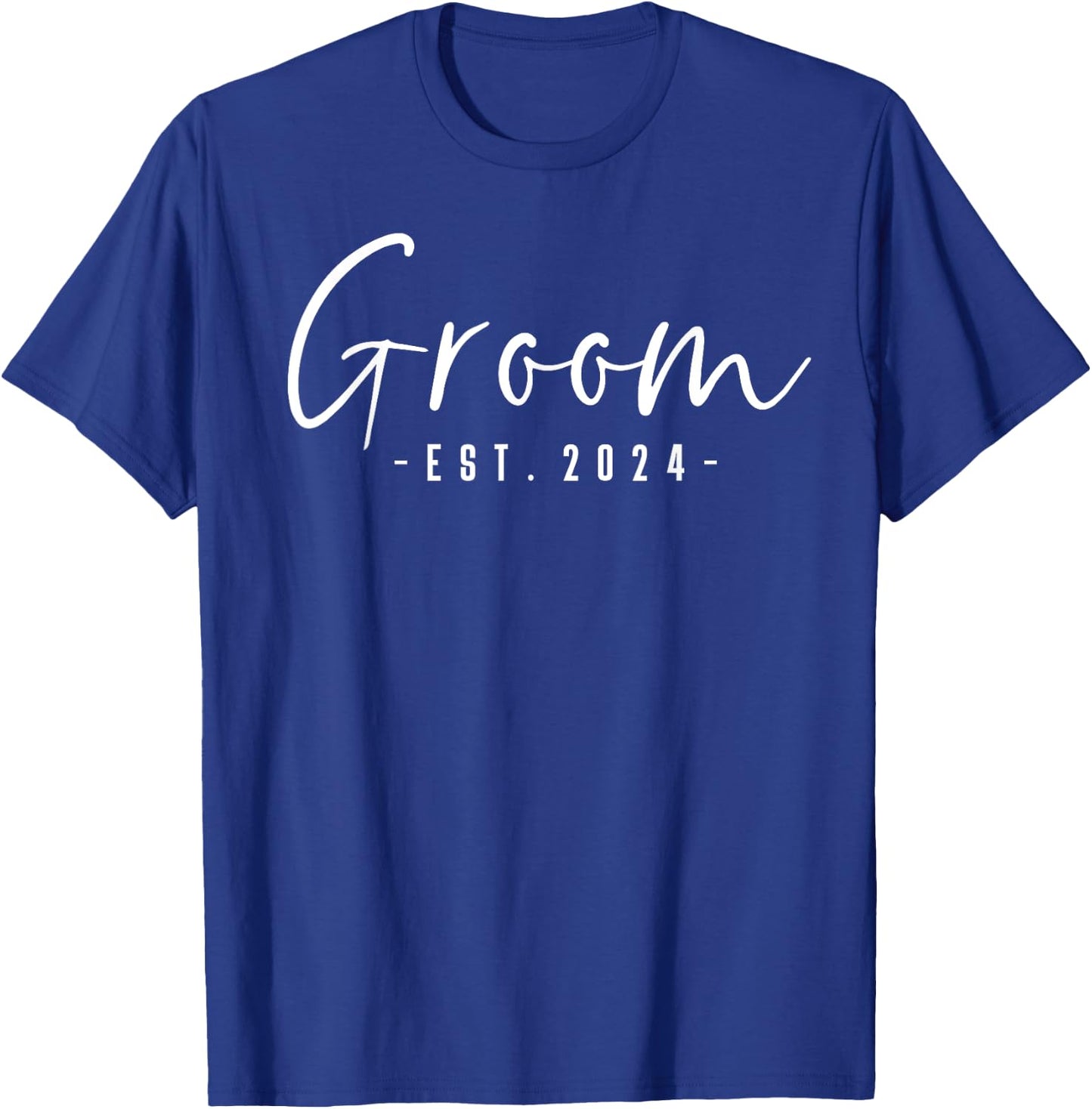 Groom Est 2024 Future Husband Engaged Gifts Him Engagement T-Shirt - T-Shirt | Royal