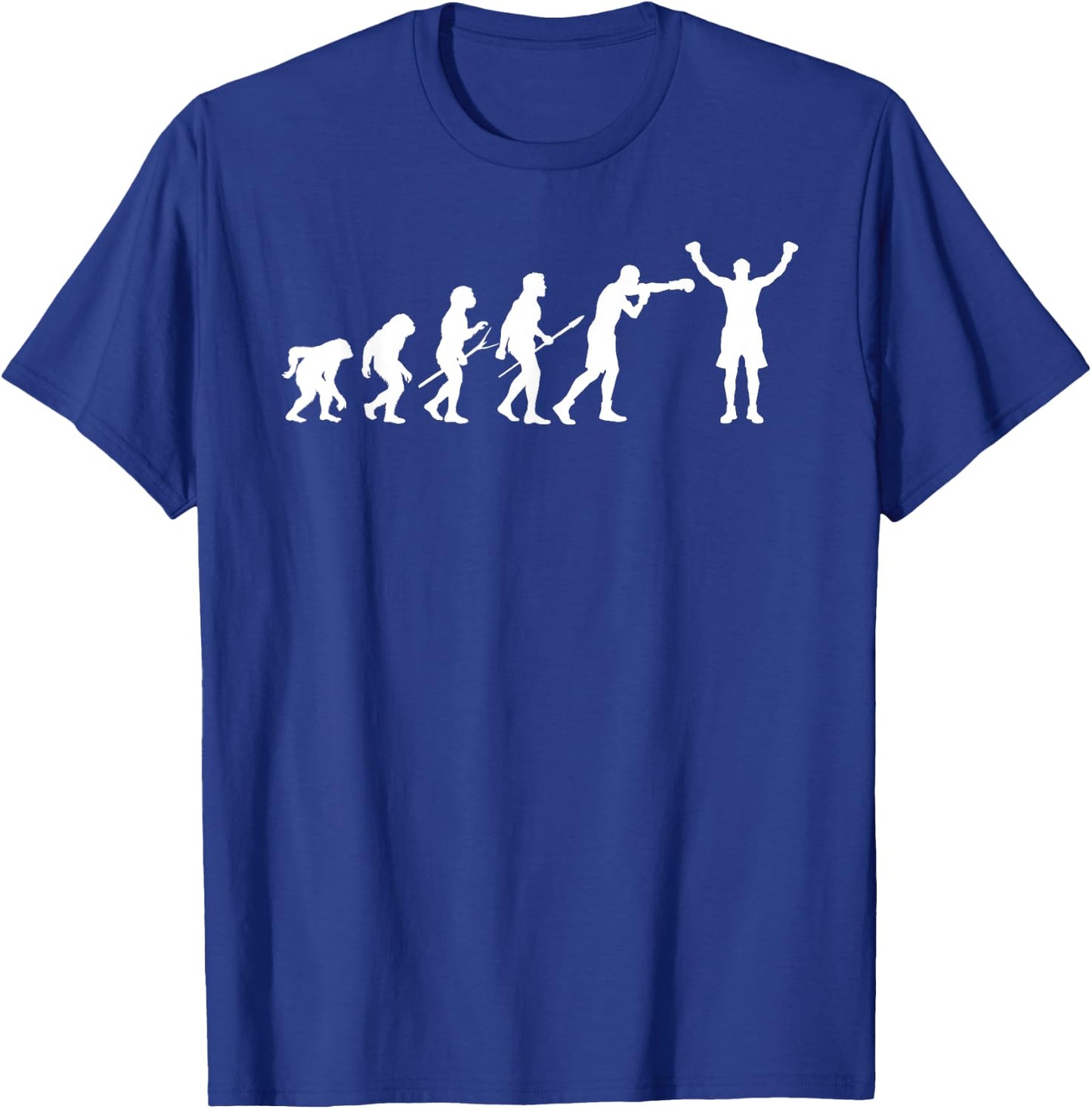 Boxing Evolution - Boxing Lover Boxer Kickboxing Fan T-Shirt - T-Shirt | Royal