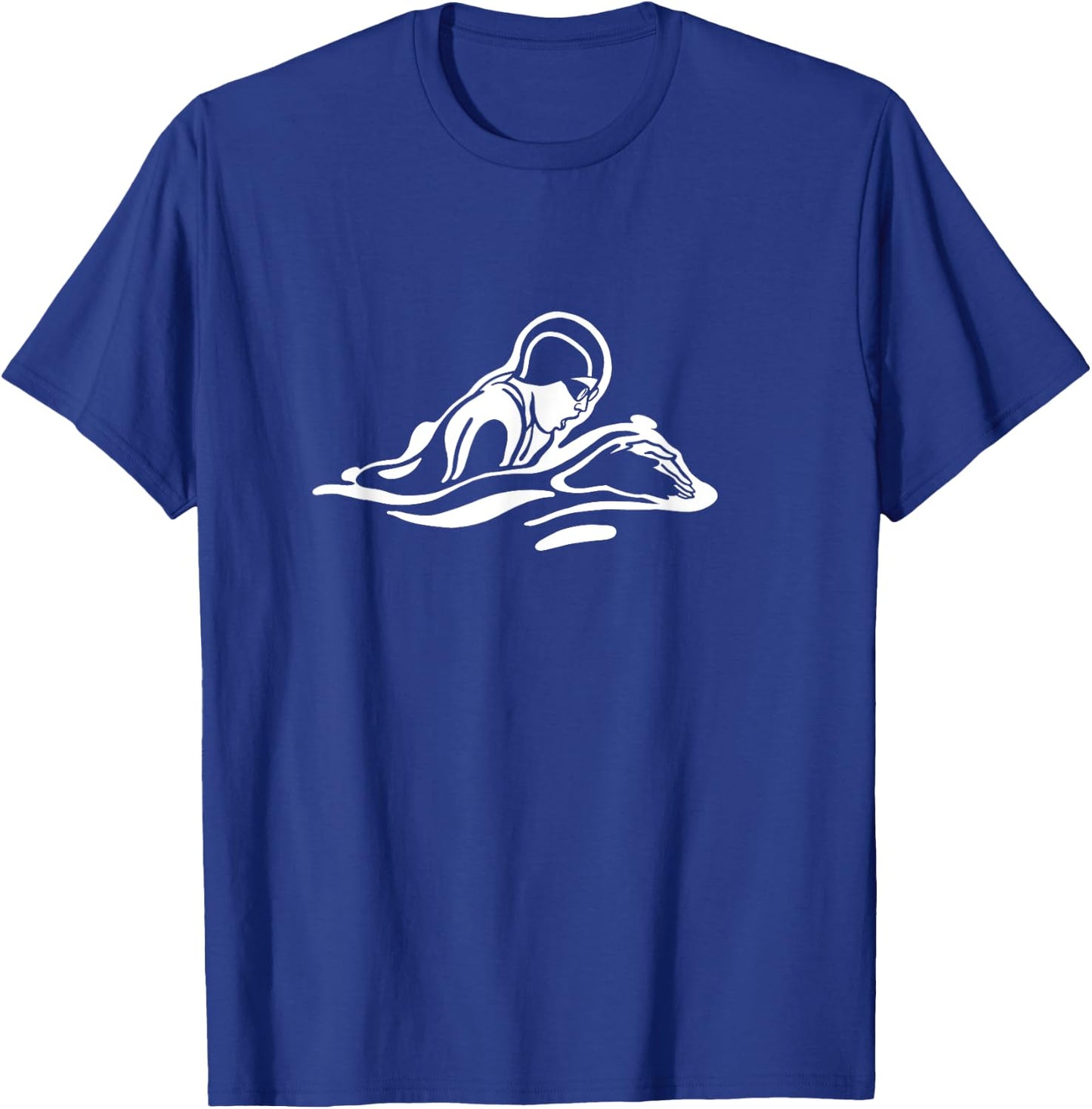 Breaststroke swimming. Stylized design for swimmers T-Shirt - T-Shirt | Royal