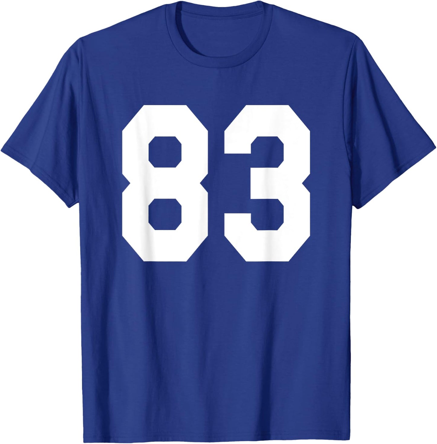 Number 83 Sports Jersey Front and Back Team Player T-Shirt - T-Shirt | Royal