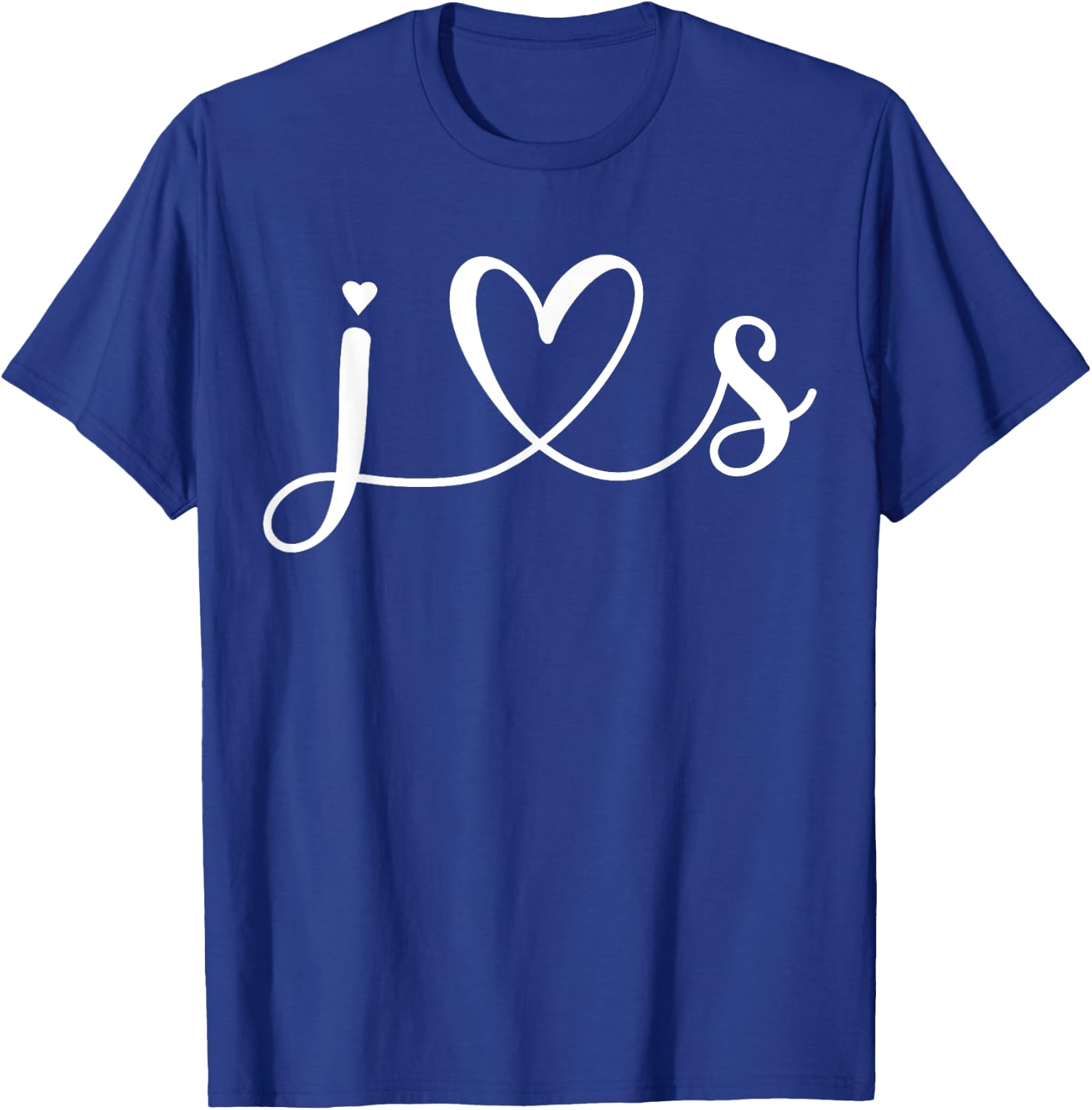 J Love S Bride Boyfriend & Girlfriend J Letter and S Letter T-Shirt - T-Shirt | Royal