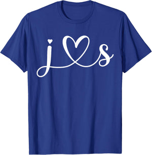 J Love S Bride Boyfriend & Girlfriend J Letter and S Letter T-Shirt - T-Shirt | Royal