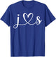 J Love S Bride Boyfriend & Girlfriend J Letter and S Letter T-Shirt - T-Shirt | Royal
